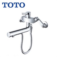 TOTO|キッチン壁付シングル混合水栓（エコシングル、ハンドシャワー、共用）